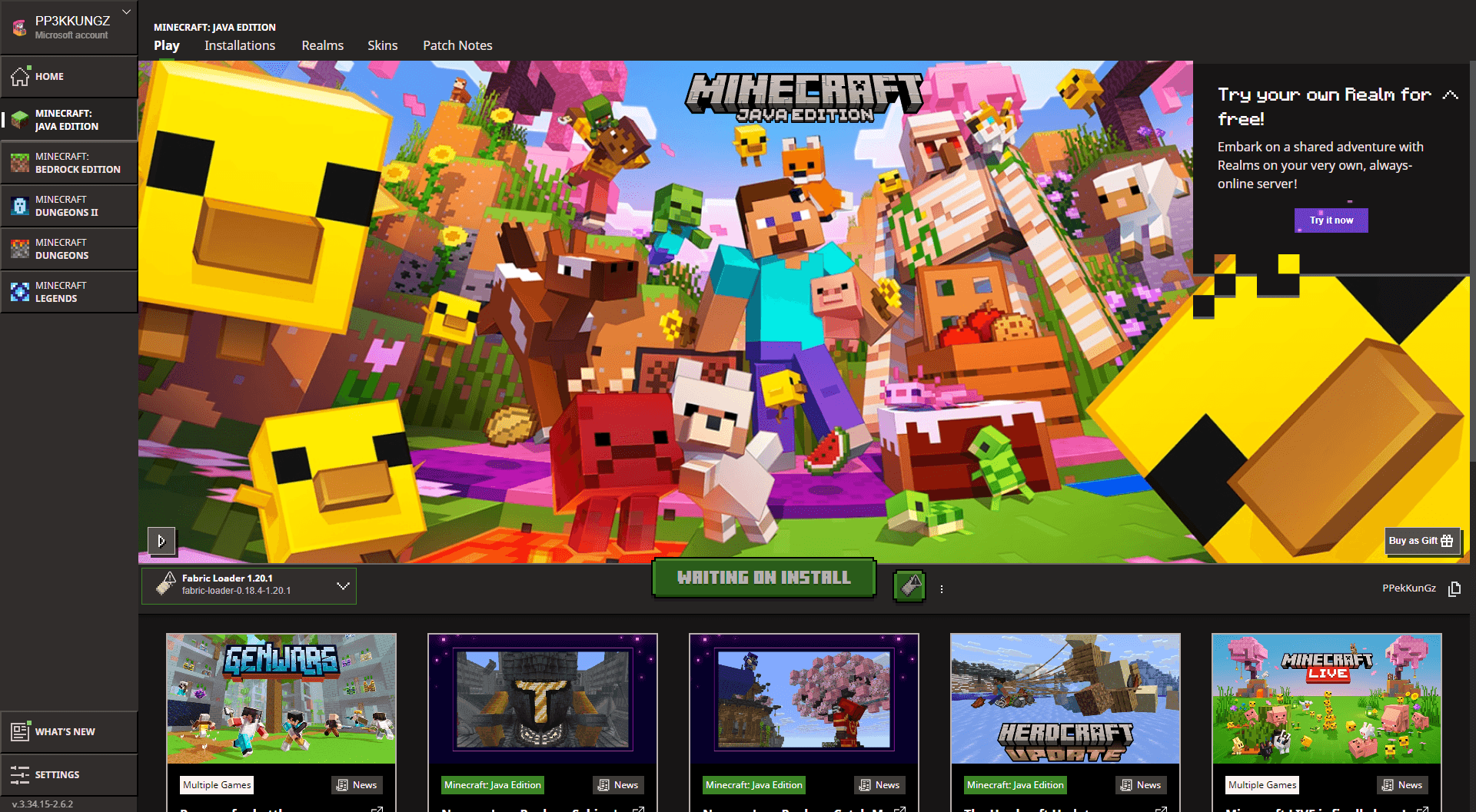 Launch Minecraft